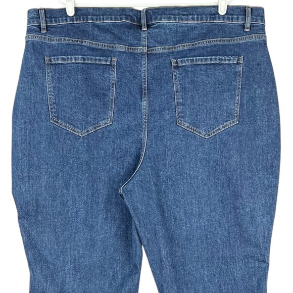 Abbott Elementary Women's Stretch Flare Leg Blue Denim Jeans Plus Size 22W - Picture 4 of 10
